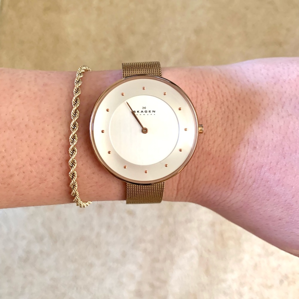 Skagen Rose Gold mesh watch
